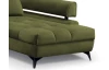 Rohová sedacia súprava Paris, machová zelená látka, pravý roh