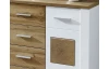 Komoda so zásuvkami Materio, dub/biela