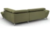Rohová sedacia súprava Estelle, olivovo zelená látka, pravý roh