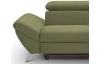 Rohová sedacia súprava Estelle, olivovo zelená látka, pravý roh
