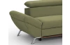 Rohová sedacia súprava Estelle, olivovo zelená látka, pravý roh