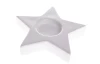 Svietnik na čajovú sviečku biela hviezda, 11,5 cm