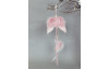 Vianočná dekorácia/ozdoba Anjelské krídla z peřia 30 cm, ružové