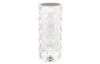 Stolová LED lampa Gixi 21 cm, imitácia krištáľov