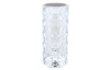 Stolová LED lampa Gixi 21 cm, imitácia krištáľov