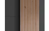 Šatníková skriňa Coburg, 180 cm, grafit/dub artisan