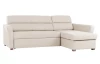 Rohová sedacia súprava Flavia, svetlo béžová látka, pravý roh