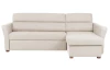 Rohová sedacia súprava Flavia, svetlo béžová látka, pravý roh