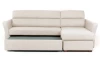 Rohová sedacia súprava Flavia, svetlo béžová látka, pravý roh
