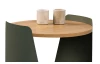 Odkladací stolík Sandro 2, dub/šalviovo zelený
