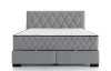 Posteľ Reve 160x200 cm, svetlo šedá látka