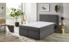 Posteľ boxspring Aston 120x200 cm, stredne šedá látka