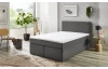 Posteľ boxspring Aston 120x200 cm, stredne šedá látka