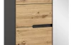 Predsieňová skriňa so zrkadlom Cano, 65 cm, šedá/dub artisan