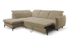 Rohová sedacia súprava Glow, svetlo hnedá látka, ľavý roh