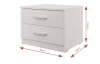 Nočný stolík s 2 zásuvkami Iwetta, biely