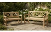 Záhradná lavica Cross, 120 cm, teak