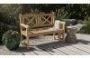 Záhradná lavica Cross, 120 cm, teak