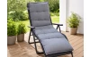 Záhradný polster na lehátko Luxor 60x190 cm, antracitový