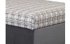 Posteľ Ormea 88x202 cm, tmavě šedá/károvaná látka
