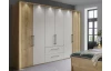 Šatníková skriňa Kanada, 300 cm, dub bianco/šedá