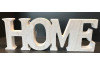 Dekorácia s nápisom Home, biela/šedá vintage