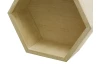 Nástenná polička Hexagon, prírodné