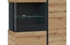 Nízká vitrína Corte, dub coast/tmavo šedá