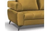 Rohová sedacia súprava Paris, horčicová žltá látka, pravý roh