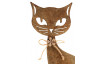 Dekoračná soška Mačka 22,5 cm, kovová,  hnedá