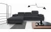 Rohová sedacia súprava Scala, antracitová šedá látka, ľavý roh