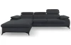 Rohová sedacia súprava Scala, antracitová šedá látka, ľavý roh