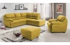 Rohová sedacia súprava Nebolo, žltá kari látka, pravý roh