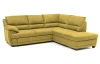 Rohová sedacia súprava Nebolo, žltá kari látka, pravý roh