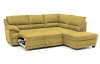 Rohová sedacia súprava Nebolo, žltá kari látka, pravý roh