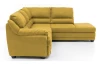 Rohová sedacia súprava Nebolo, žltá kari látka, pravý roh