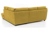 Rohová sedacia súprava Nebolo, žltá kari látka, pravý roh