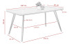 Jedálenský stôl Mária 160x90 cm, matný biely