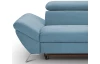 Rohová sedacia súprava Estelle, azúrovo modrá látka, pravý roh