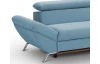 Rohová sedacia súprava Estelle, azúrovo modrá látka, pravý roh