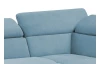 Rohová sedacia súprava Estelle, azúrovo modrá látka, pravý roh