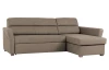 Rohová sedacia súprava Flavia, svetlo hnedá látka, pravý roh