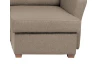 Rohová sedacia súprava Flavia, svetlo hnedá látka, pravý roh