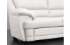 Rohová sedacia súprava Nebolo, biela koža, pravý roh