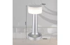 Nabíjacia stolná LED lampa Angelika, nikl/biela