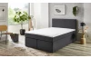 Posteľ boxspring Aston 140x200 cm, antracitovo šedá látka