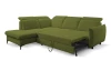 Rohová sedacia súprava Glow, zelená fresh látka, ľavý roh