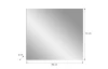 Nástenné zrkadlo na šedom paneli Cano, 80x73 cm