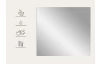 Nástenné zrkadlo na šedom paneli Cano, 80x73 cm