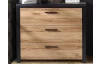 Komoda s 3 zásuvkami Dalate 101 cm, dub catania/čierna